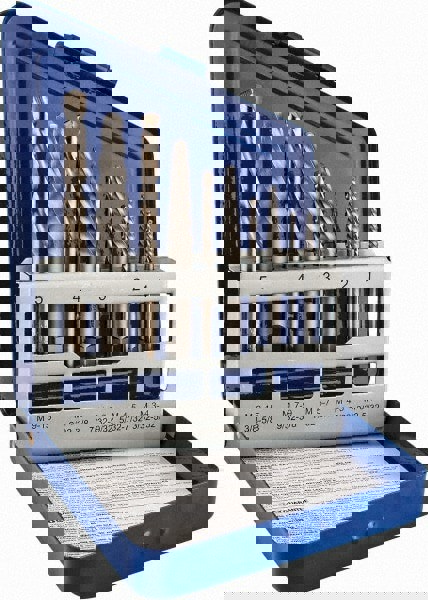 Spiral Flute Screw Extractor & Drill: 10 Pc